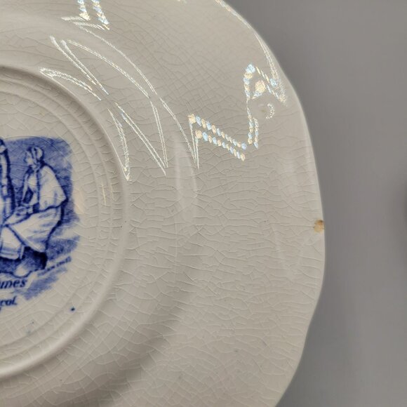 Crown Ducal Blue Colonial Times Bread Plates 6" Set of Four - Picture 5 of 5